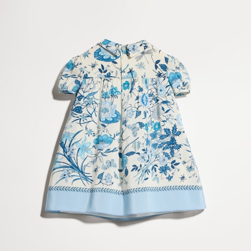 Baby printed crêpe de chine dress