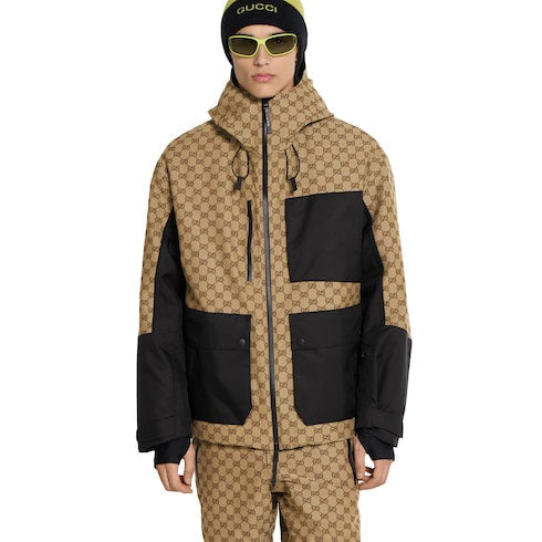 GG technical fabric jacquard jacket