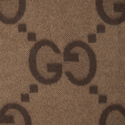 Reversible jumbo GG cashmere cape