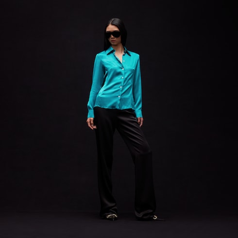 Silk satin shirt