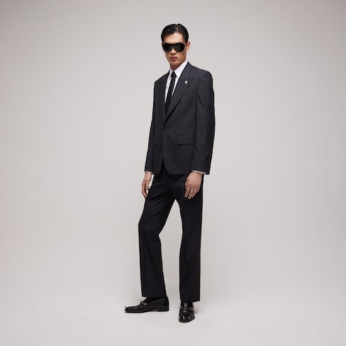 Wool pants with Gucci fil coupé