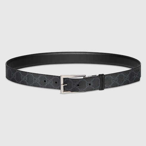 Reversible belt with rectangular buckle