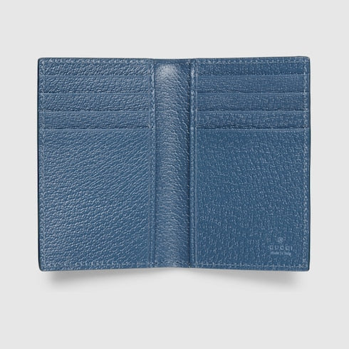 Blue interior GG long card case