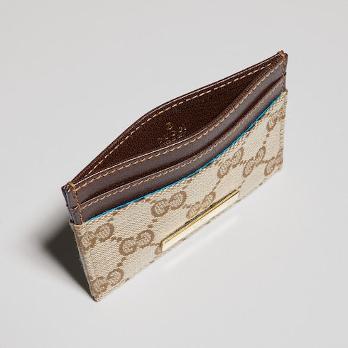Card case with Gucci plaque