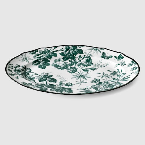 Green Herbarium Oval Tray