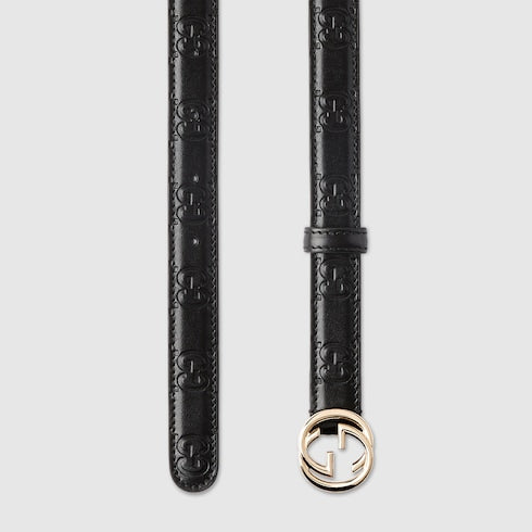 Belt with Interlocking G buckle