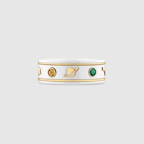 Icon 18k ring with gemstones