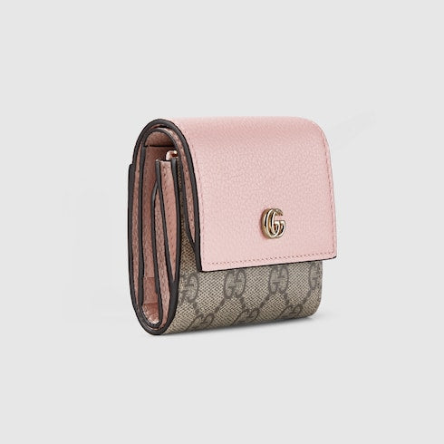 Bi-color GG Marmont mini wallet