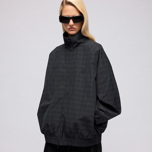 Prince of Wales nylon zip jacket