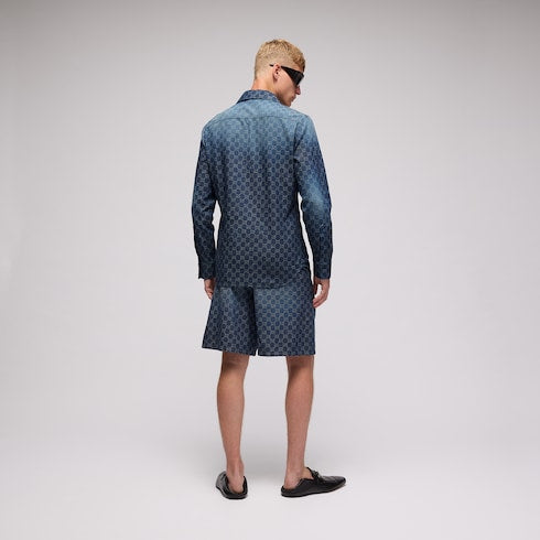 GG chambray cotton denim shirt