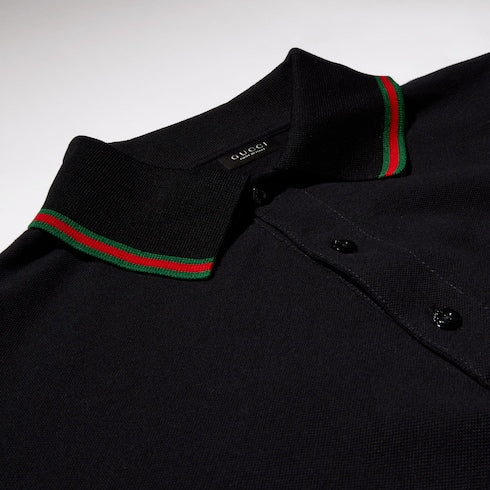 Cotton jersey piquet polo shirt