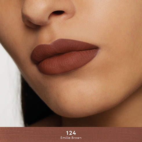 124 Emilie Brown, Rouge à Lèvres Liquide Mat Lipstick