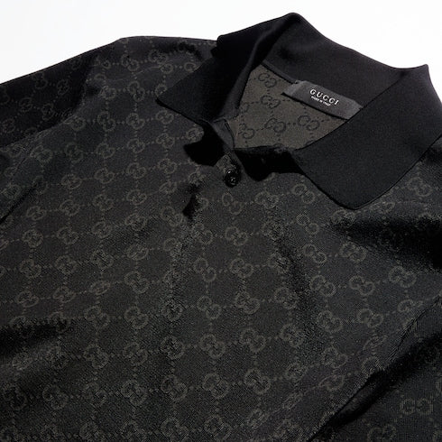 Viscose GG jacquard polo shirt