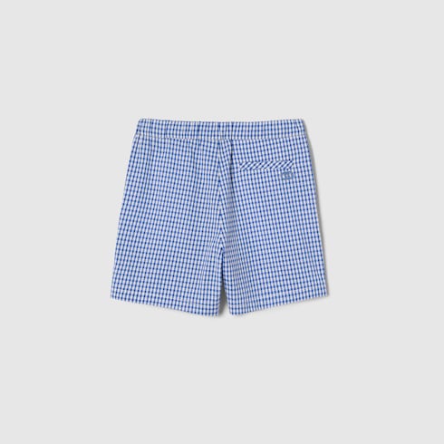 Children's gingham cotton shorts