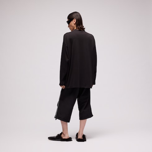 Cotton silk T-shirt with embroidery