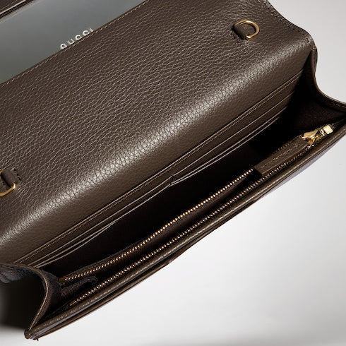 Bi-color GG Marmont wallet on chain