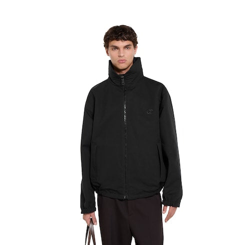 Reversible cotton ripstop zip jacket
