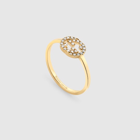 Gucci Interlocking diamond 18k ring