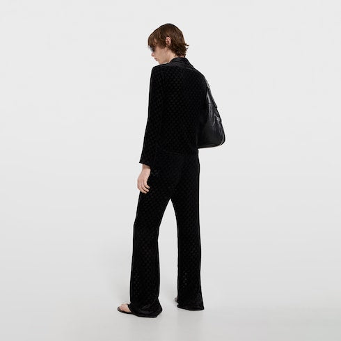 GG stretch velvet devoré pants