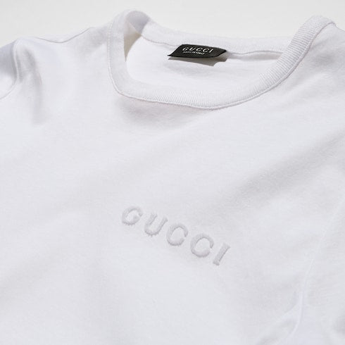 Cotton jersey T-shirt with embroidery