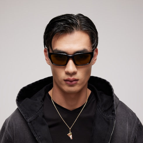 Rectangular-frame sunglasses
