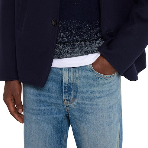 Slim fit cotton denim pant