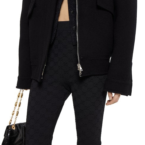 Elastic GG jacquard leggings
