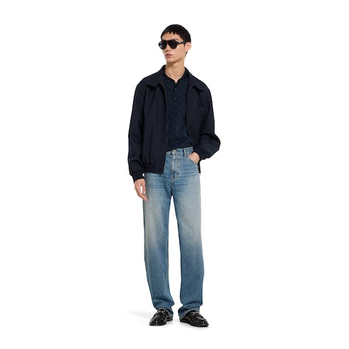 GG cotton silk jacquard polo shirt