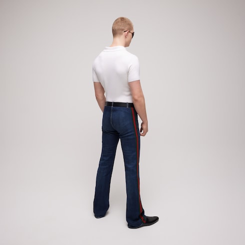Silk cotton polo shirt with embroidery