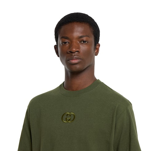 Cotton jersey T-shirt with embroidery