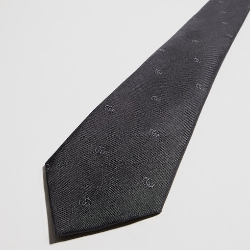 Double G silk jacquard tie