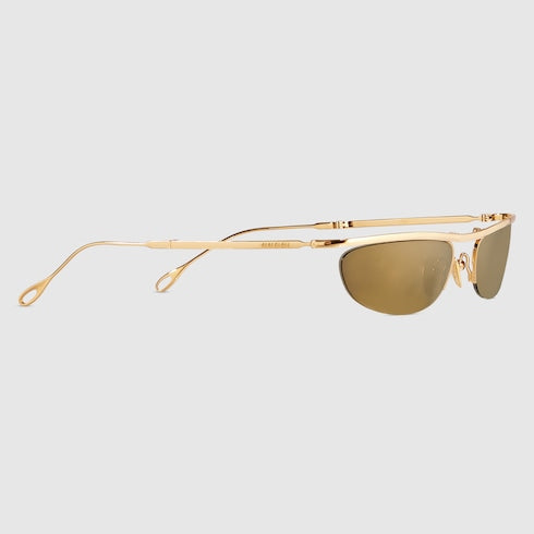 Foldable oval-shaped sunglasses