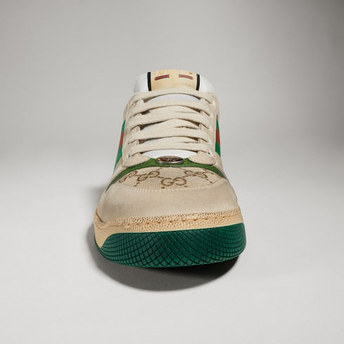 GG Canvas / White Leather Men's Screener Sneaker