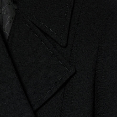 Double-breasted wool coat