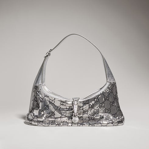 Jackie Slim metallic evening bag