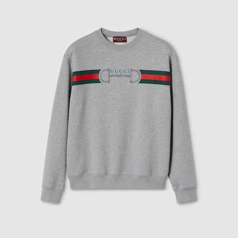Cotton jersey sweatshirt with print