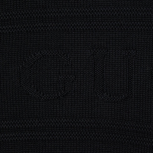 Knit cotton wool sweater with intarsia