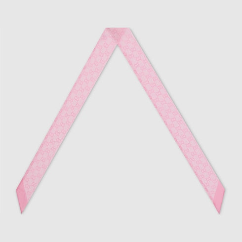 Printed silk chiffon ribbon