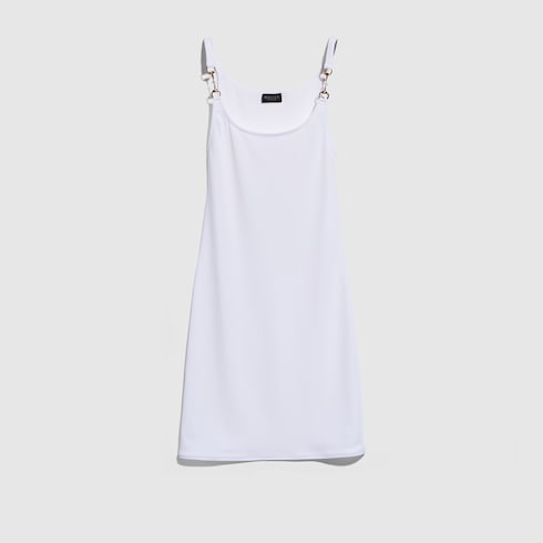 Viscose crêpe jersey dress with Horsebit