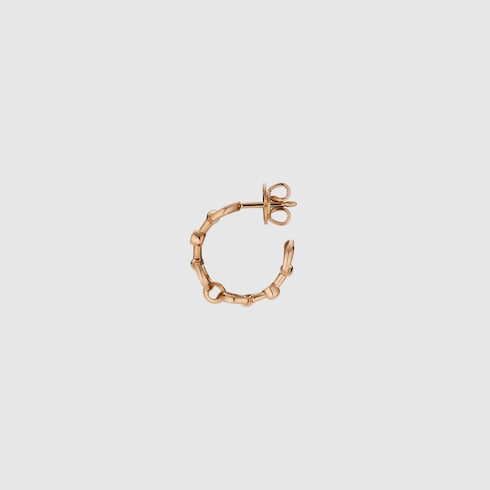 Gucci Horsebit diamond 18k hoop earrings