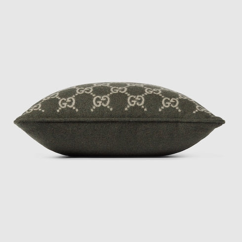 GG wool cashmere jacquard cushion