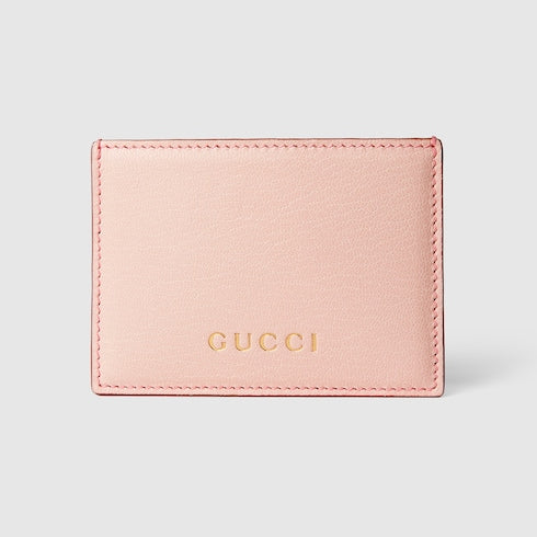 Card case with Gucci lettering
