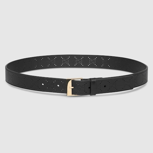 Belt with squared buckle