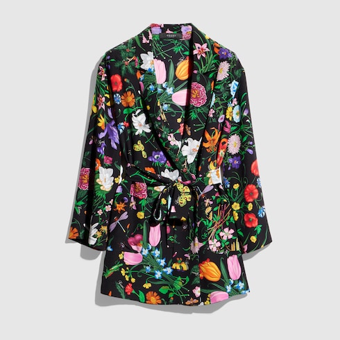 Printed silk shirt