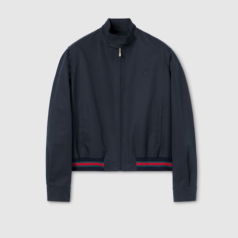 Cotton twill zip jacket with Web
