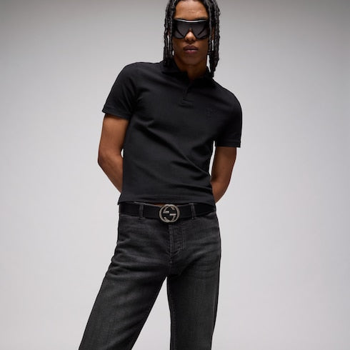 Reversible belt with Interlocking G buckle