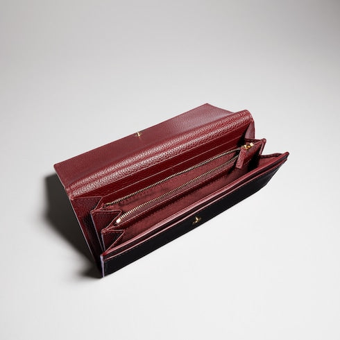 Bi-color GG Marmont continental wallet