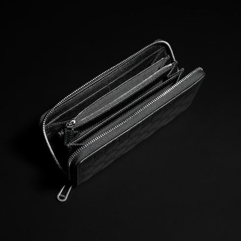 GG Emblem zip around wallet