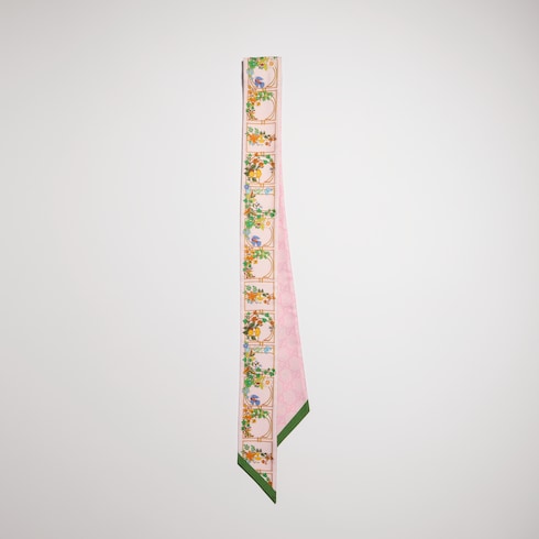 Printed silk twill ribbon