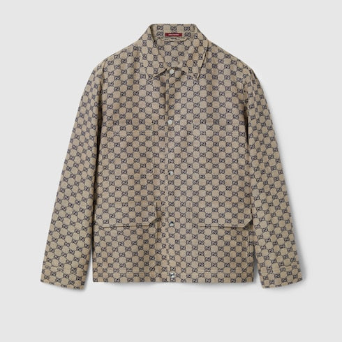 GG linen blend canvas jacket